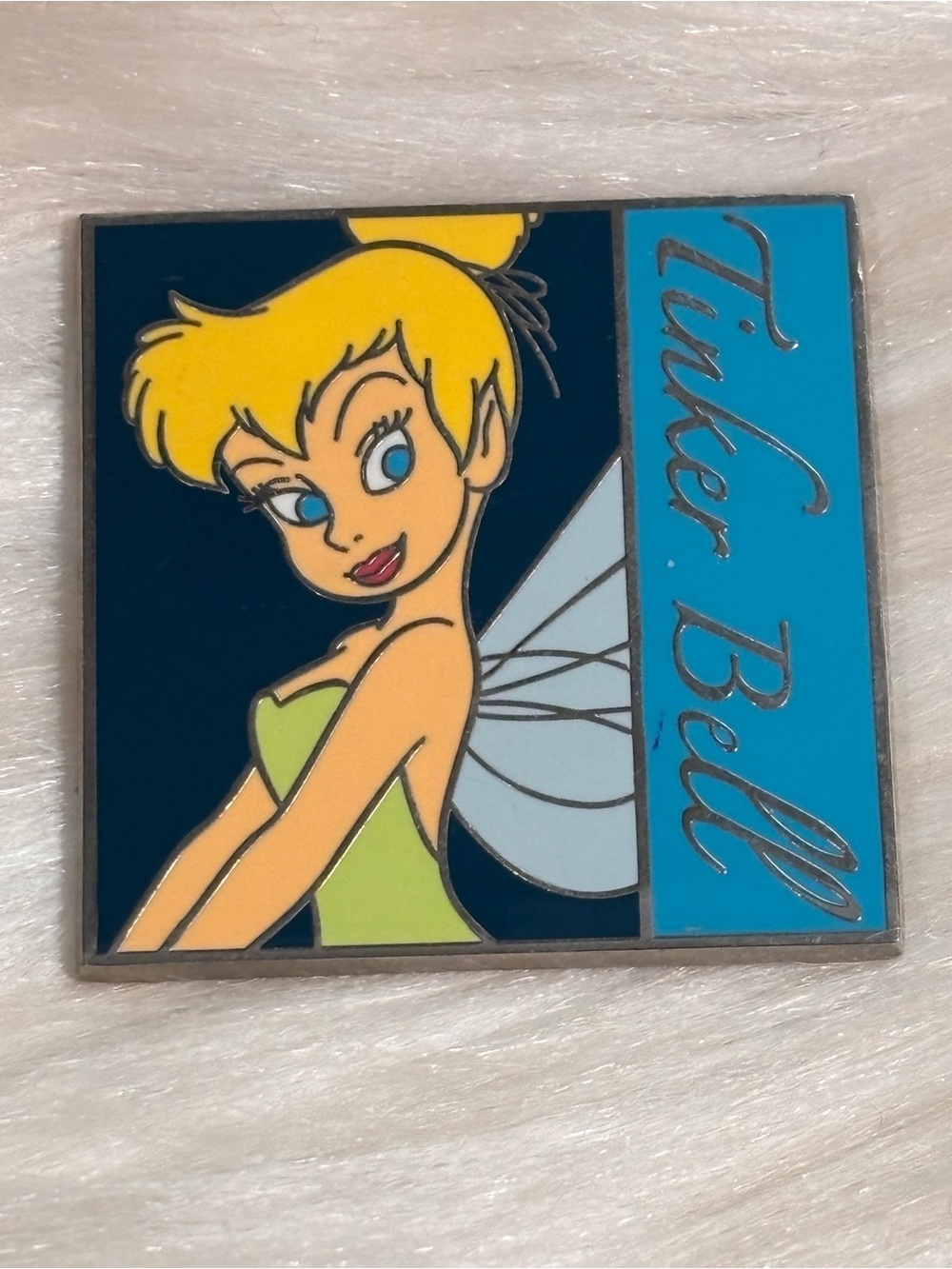 Tinker Bell Peter Pan Fairy Pixie Square Trading Pin 2012